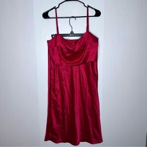 NWT House of Harlow 1960 red satin 2 piece midi skirt top set size medium